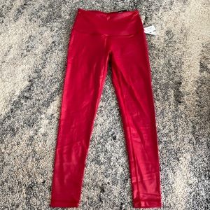 NWT VS Sports knockout red coated tight leggings